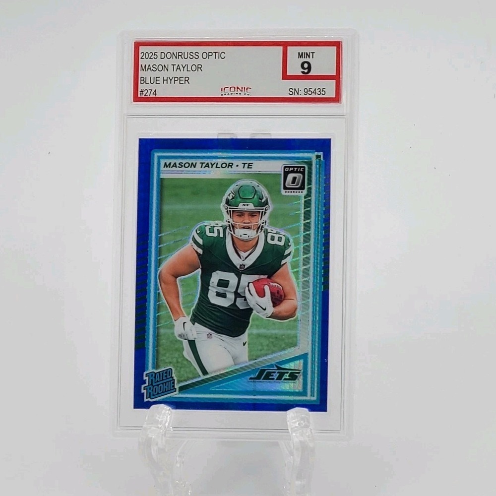 2025 Donruss Optic Mason Taylor Blue Hyper #274 Graded 9